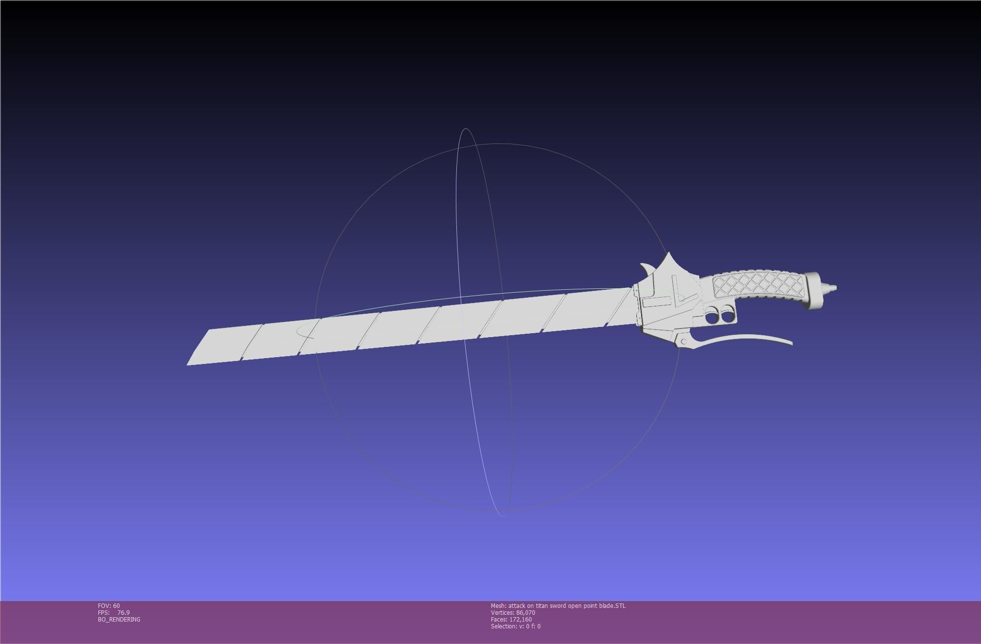 Attack On Titan Sword Basic Printable Replica 3D print model_77