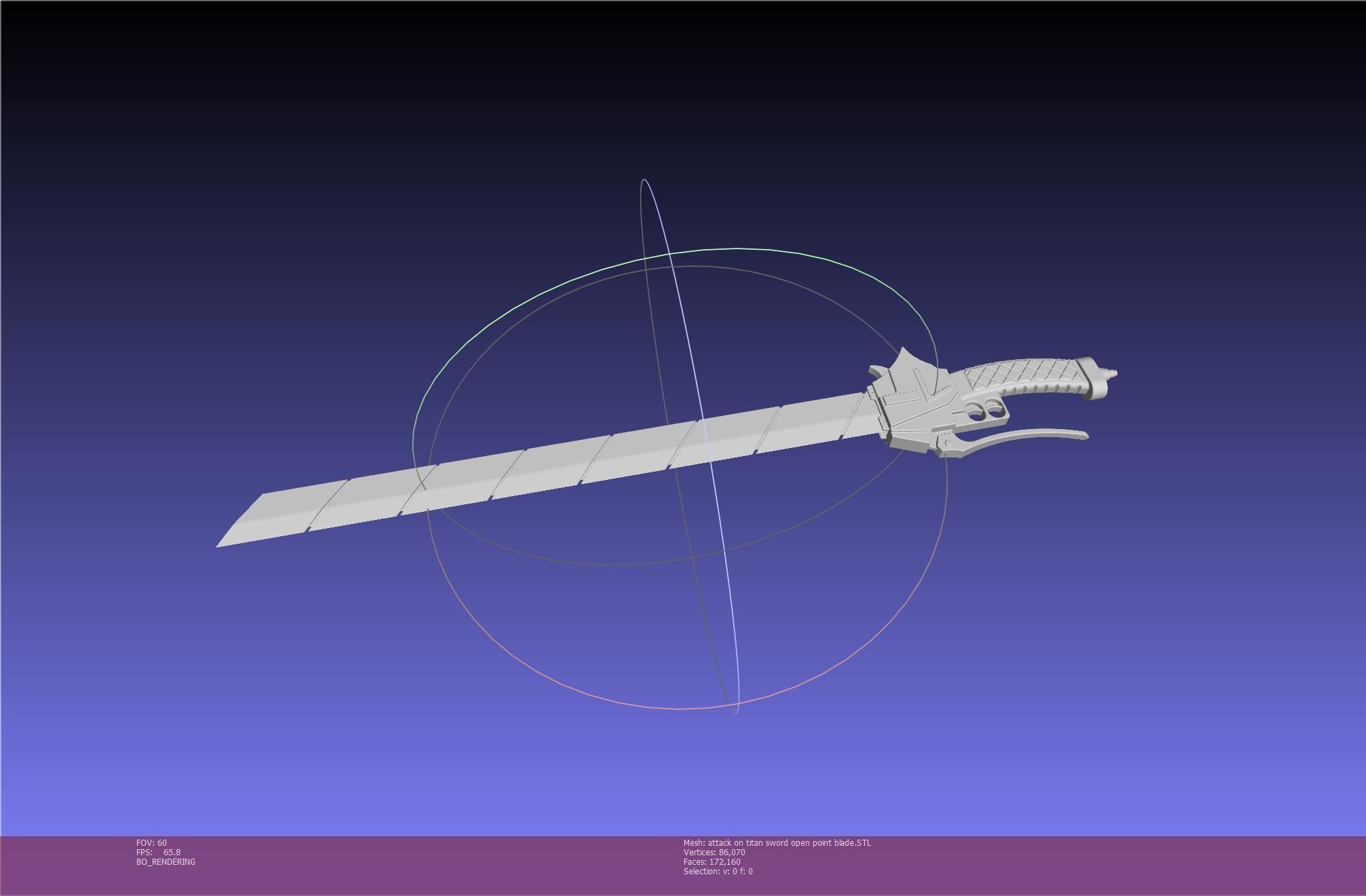 Attack On Titan Sword Basic Printable Replica 3D print model_83