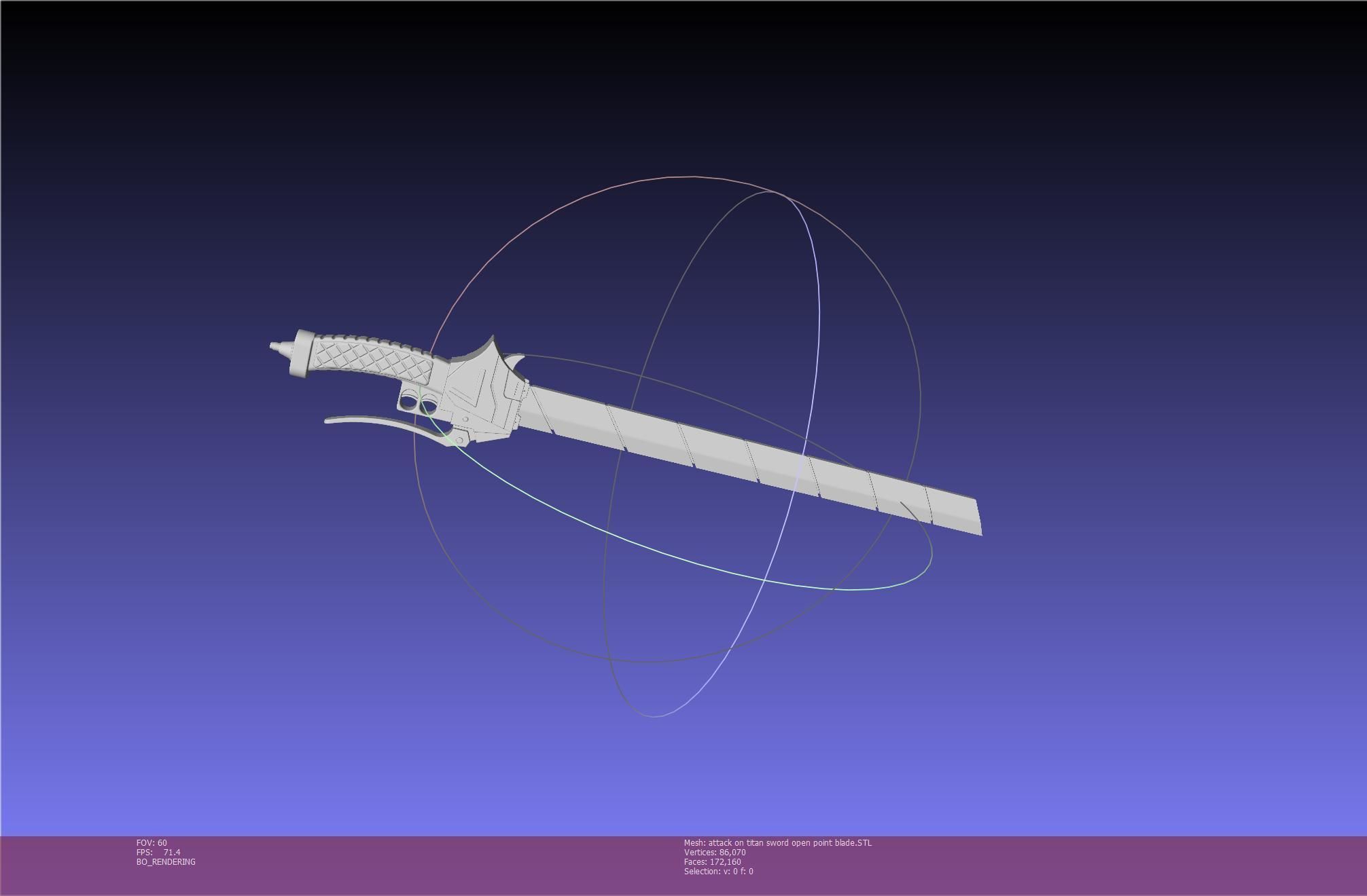 Attack On Titan Sword Basic Printable Replica 3D print model_53