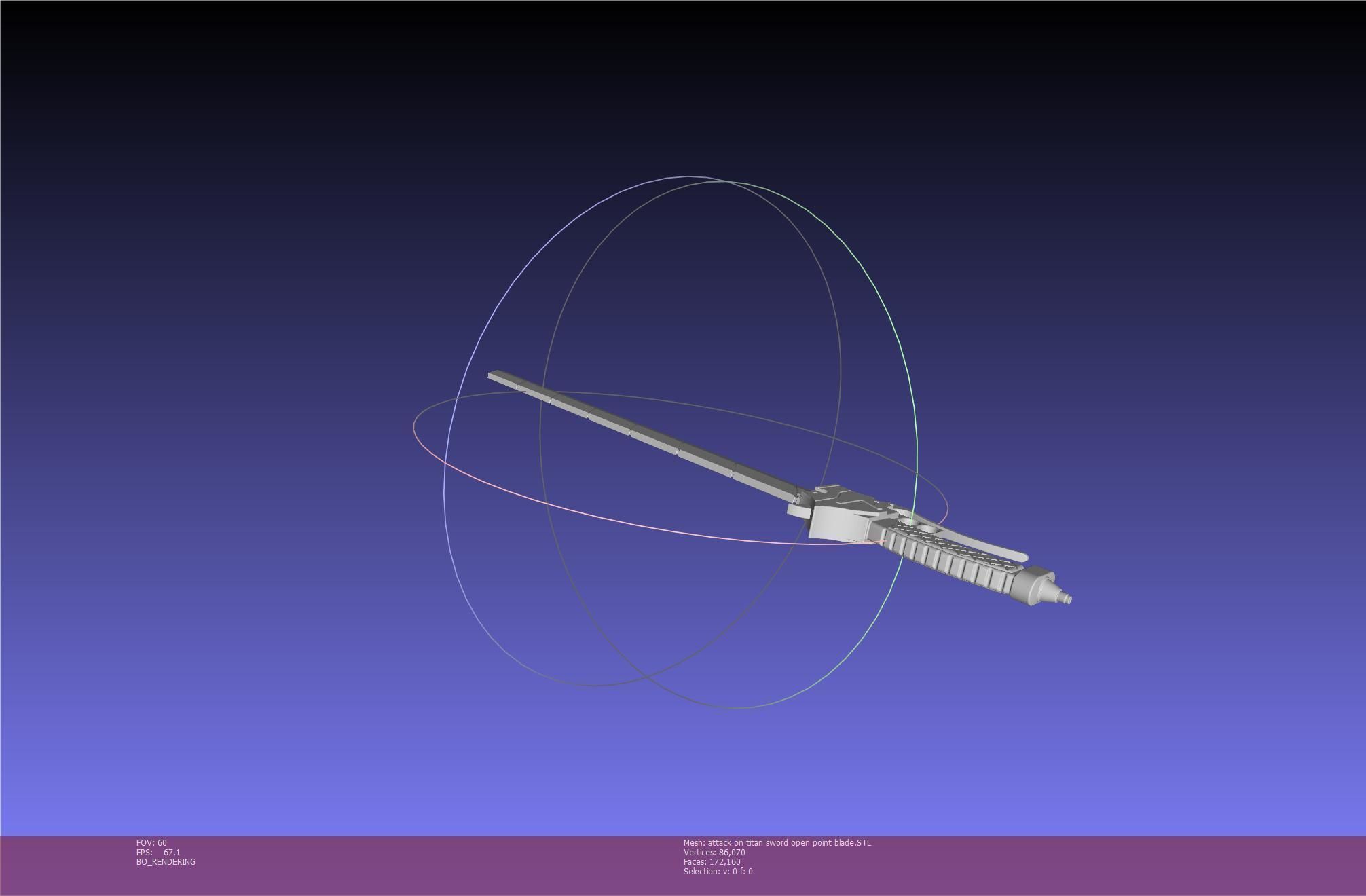 Attack On Titan Sword Basic Printable Replica 3D print model_64