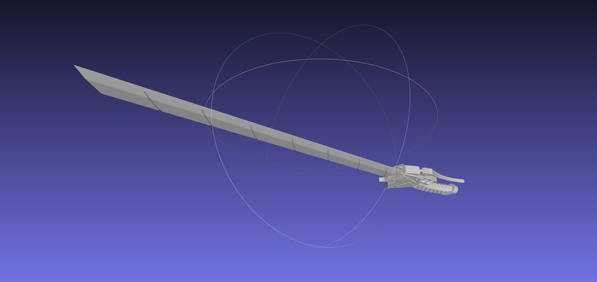 Attack On Titan Sword Basic Printable Replica 3D print model_8