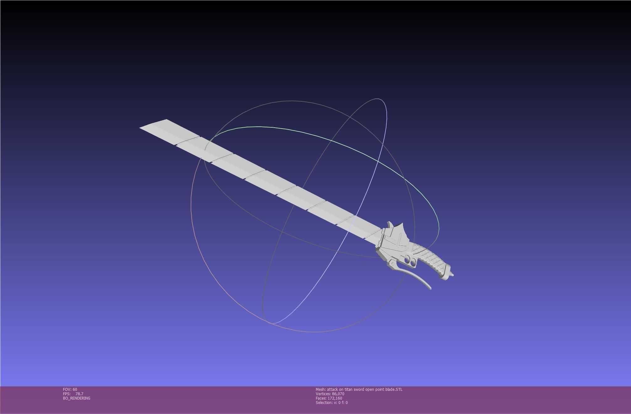 Attack On Titan Sword Basic Printable Replica 3D print model_75