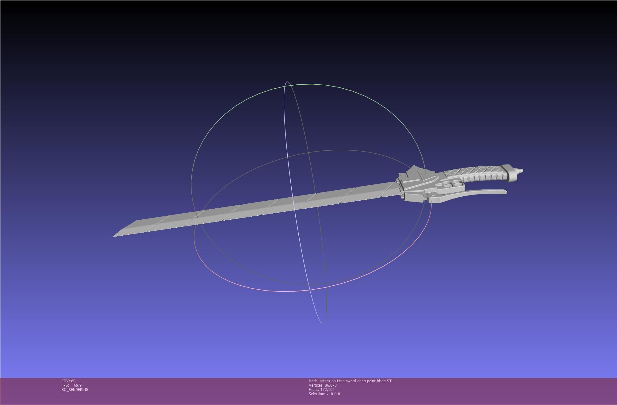 Attack On Titan Sword Basic Printable Replica 3D print model_82