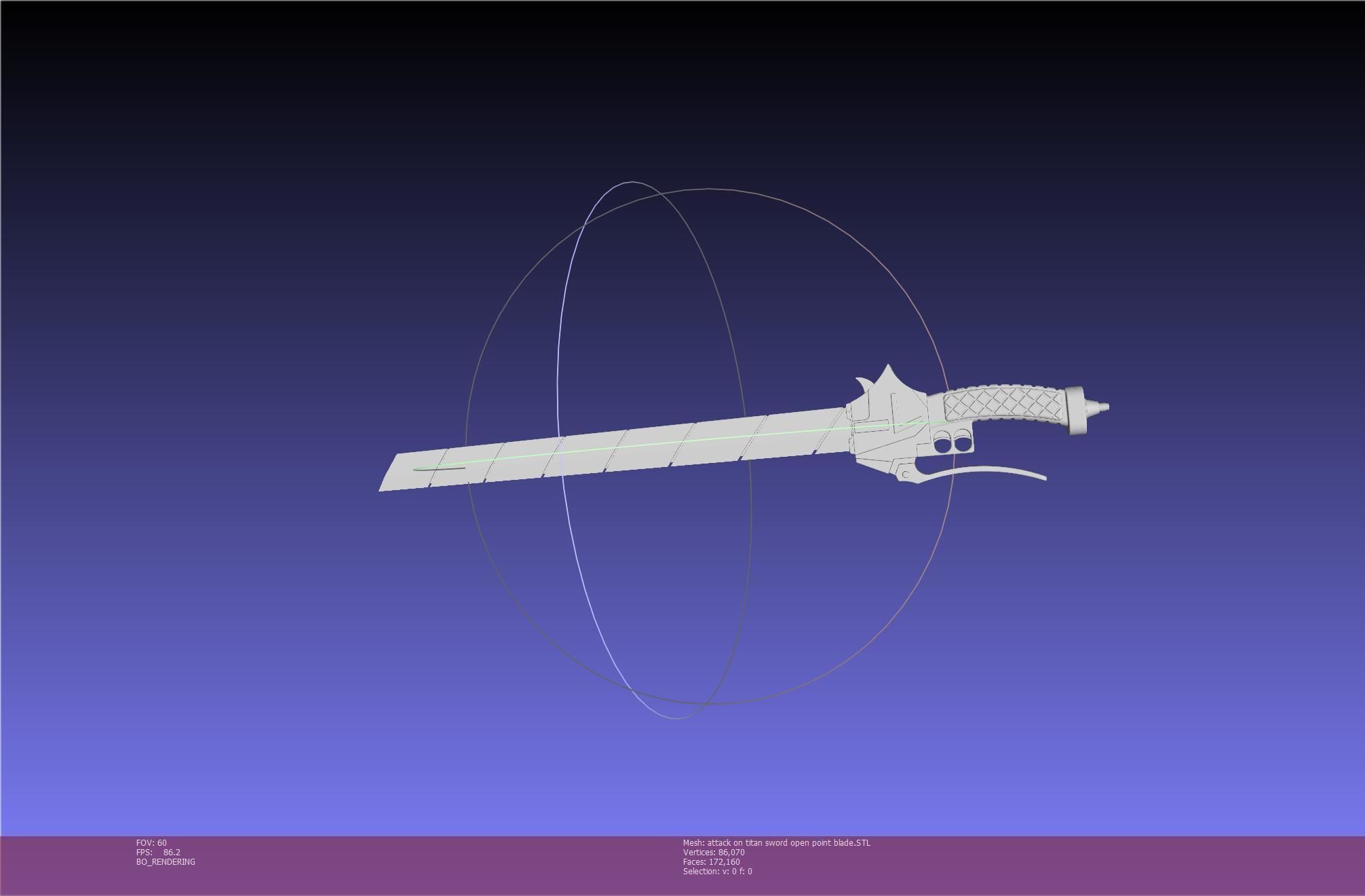 Attack On Titan Sword Basic Printable Replica 3D print model_59