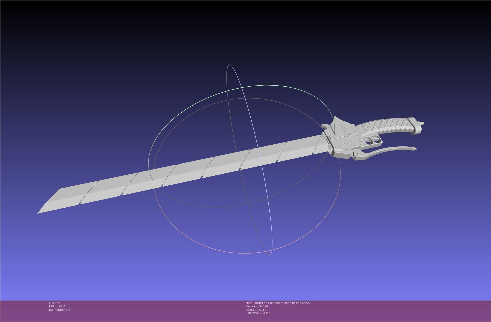 Attack On Titan Sword Basic Printable Replica 3D print model_80