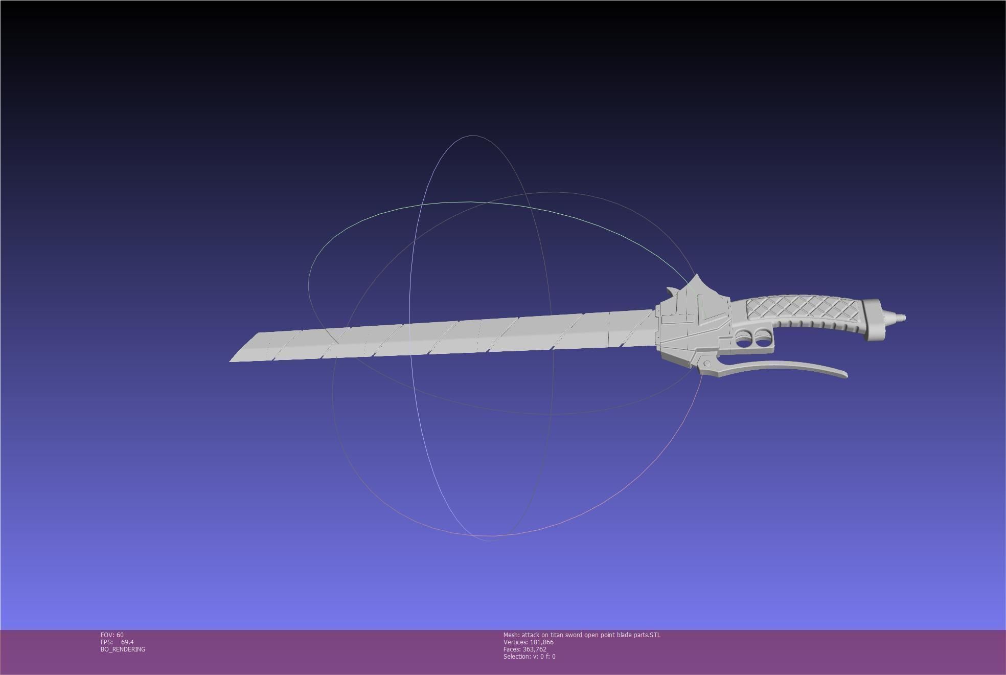 Attack On Titan Sword Basic Printable Replica 3D print model_90
