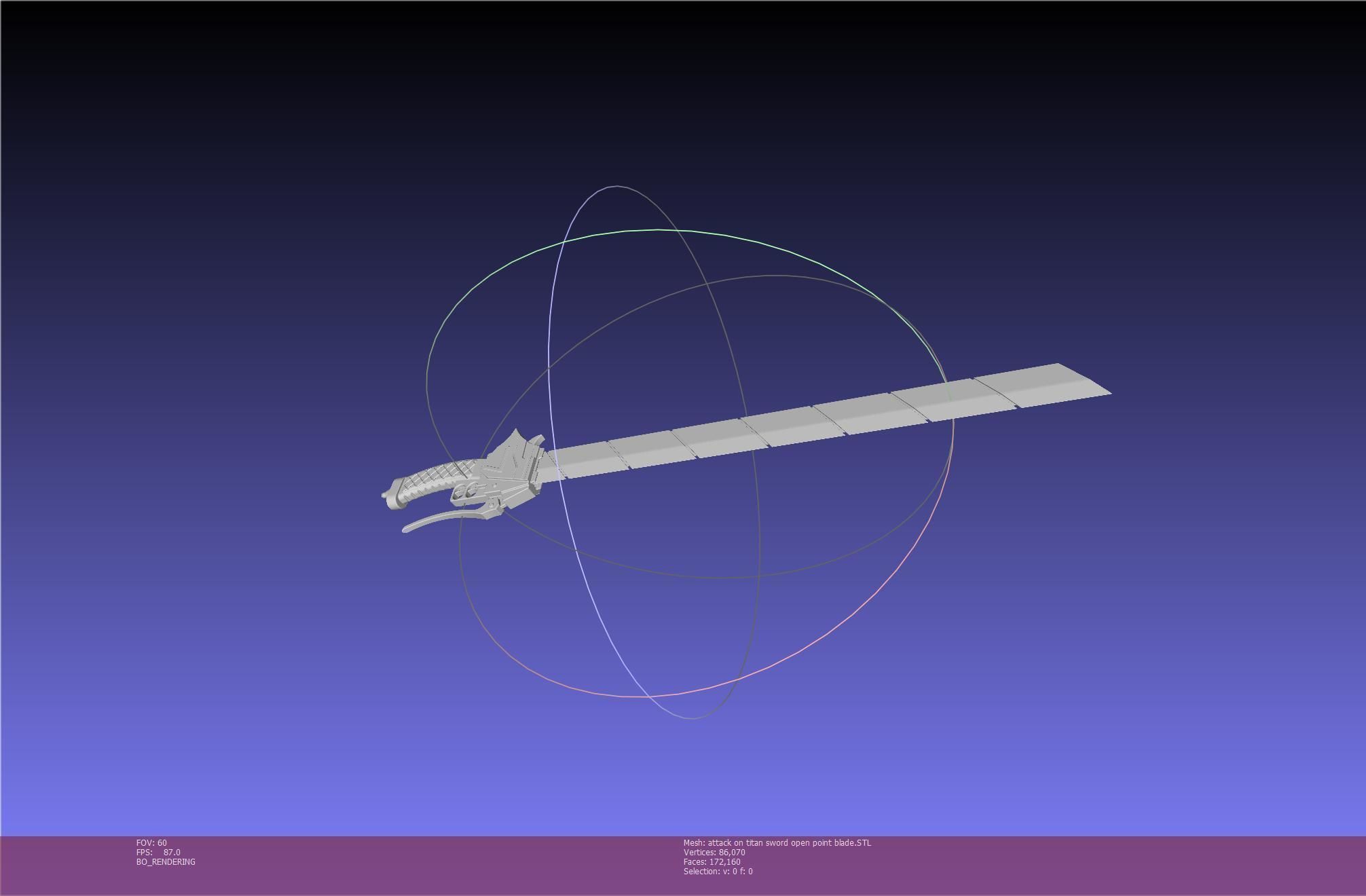 Attack On Titan Sword Basic Printable Replica 3D print model_70