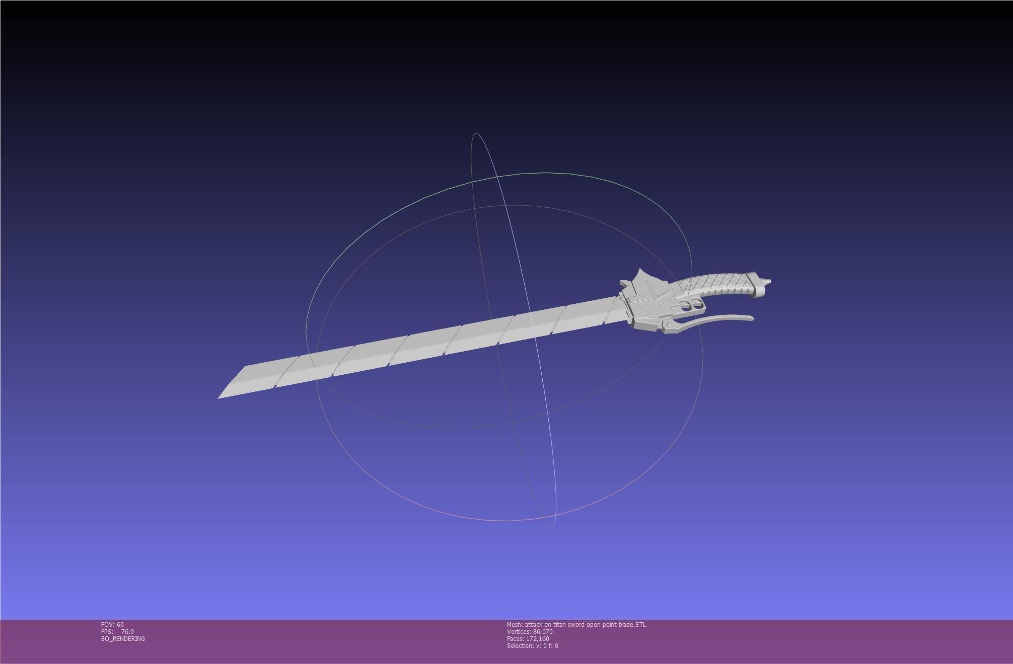 Attack On Titan Sword Basic Printable Replica 3D print model_84
