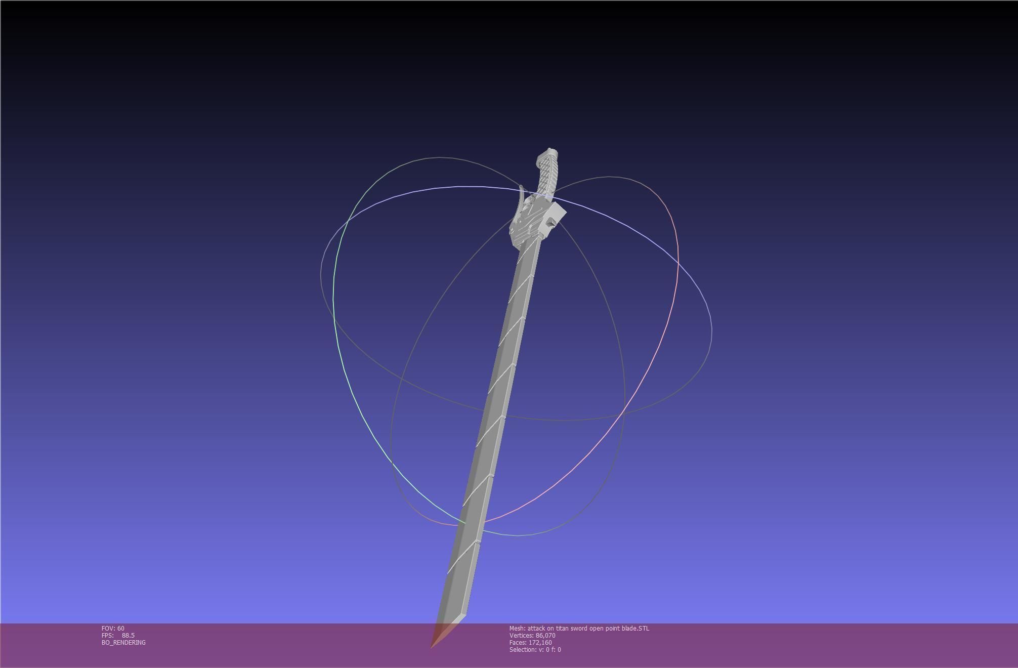 Attack On Titan Sword Basic Printable Replica 3D print model_72