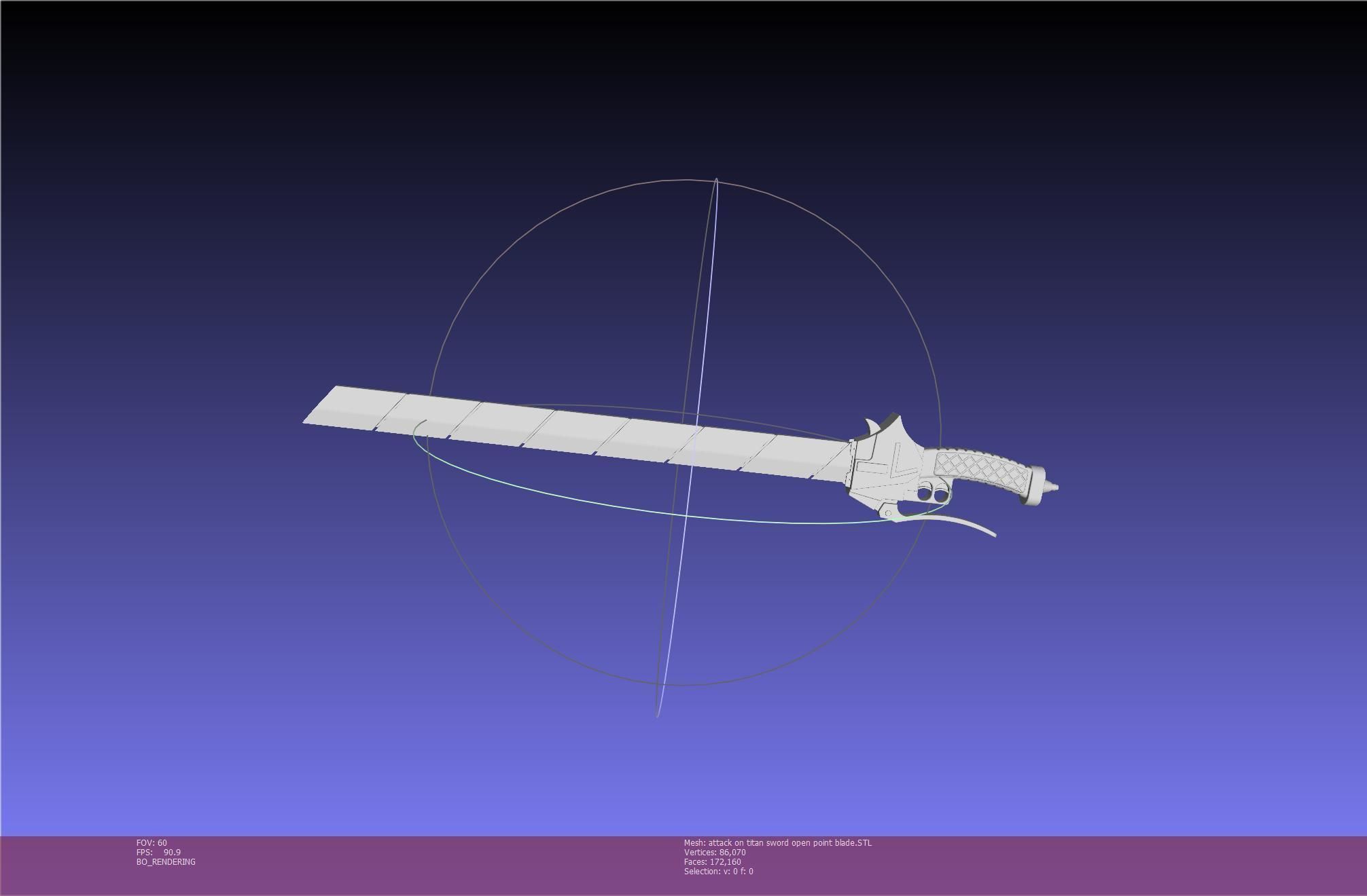 Attack On Titan Sword Basic Printable Replica 3D print model_60