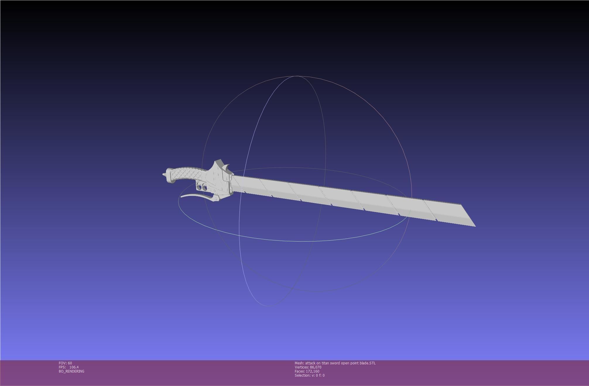 Attack On Titan Sword Basic Printable Replica 3D print model_48