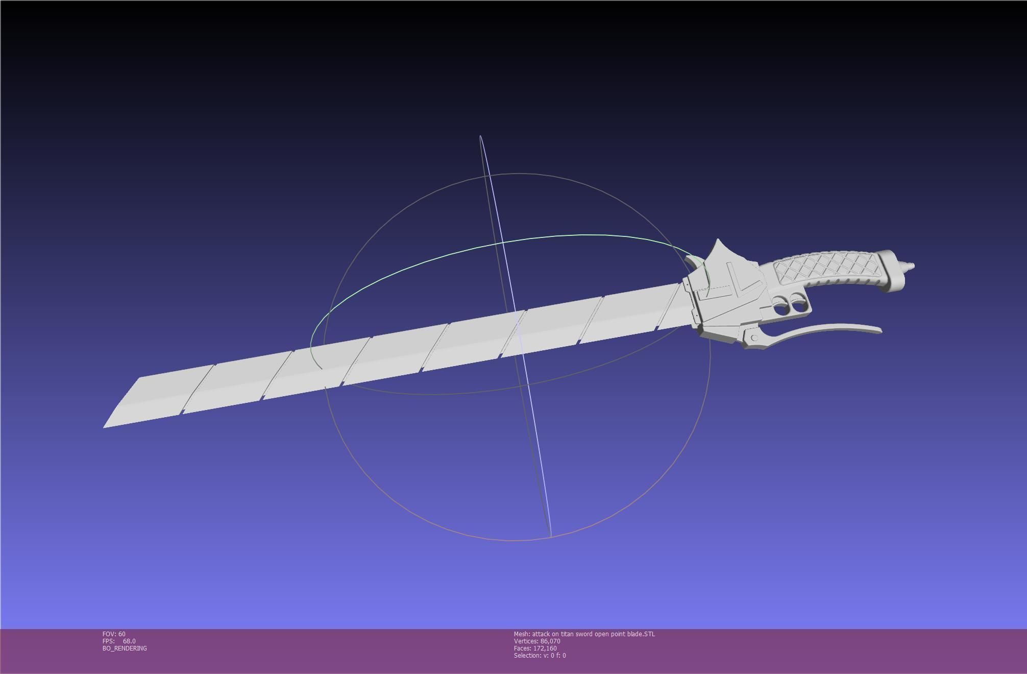 Attack On Titan Sword Basic Printable Replica 3D print model_4