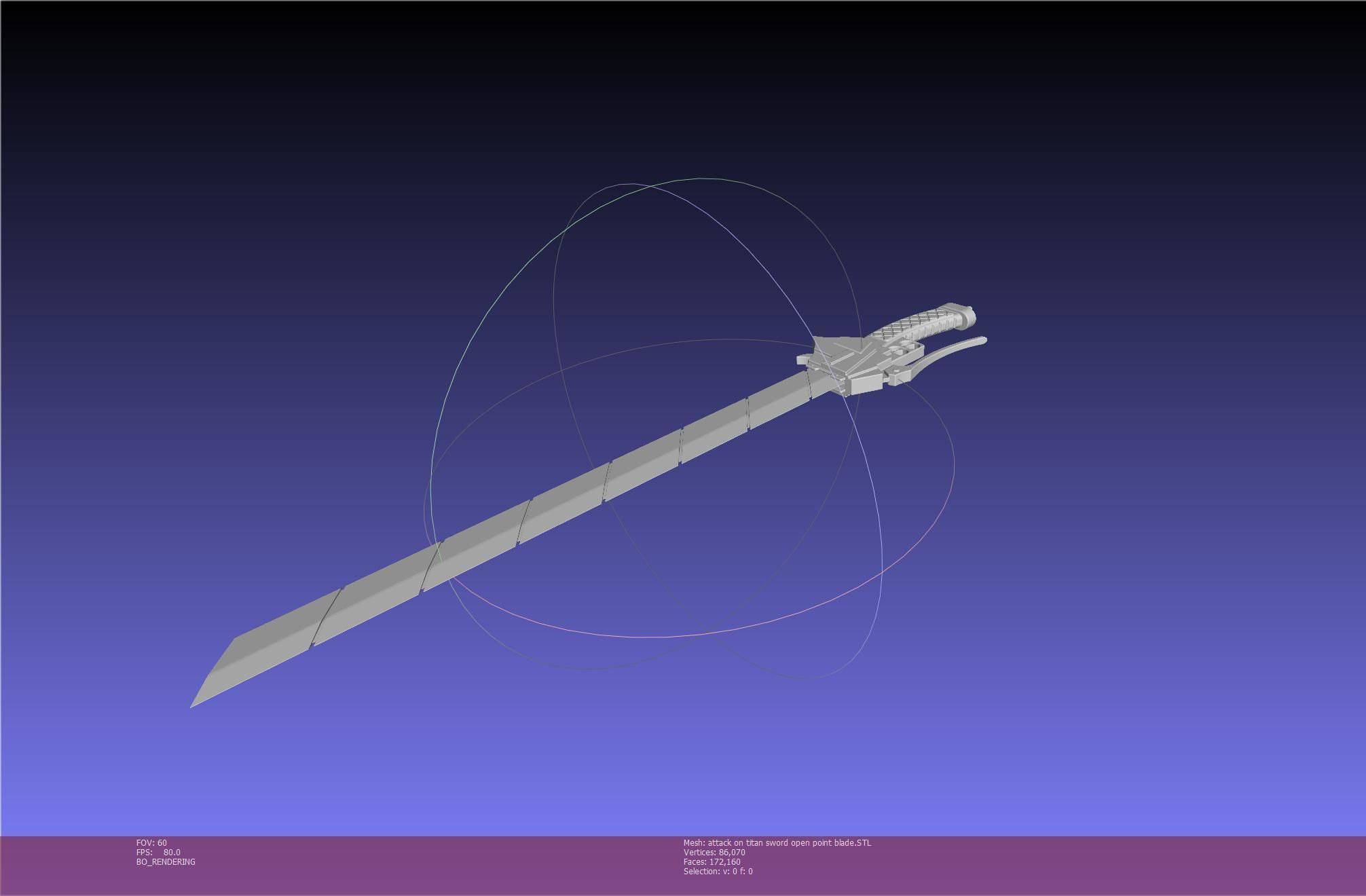Attack On Titan Sword Basic Printable Replica 3D print model_81