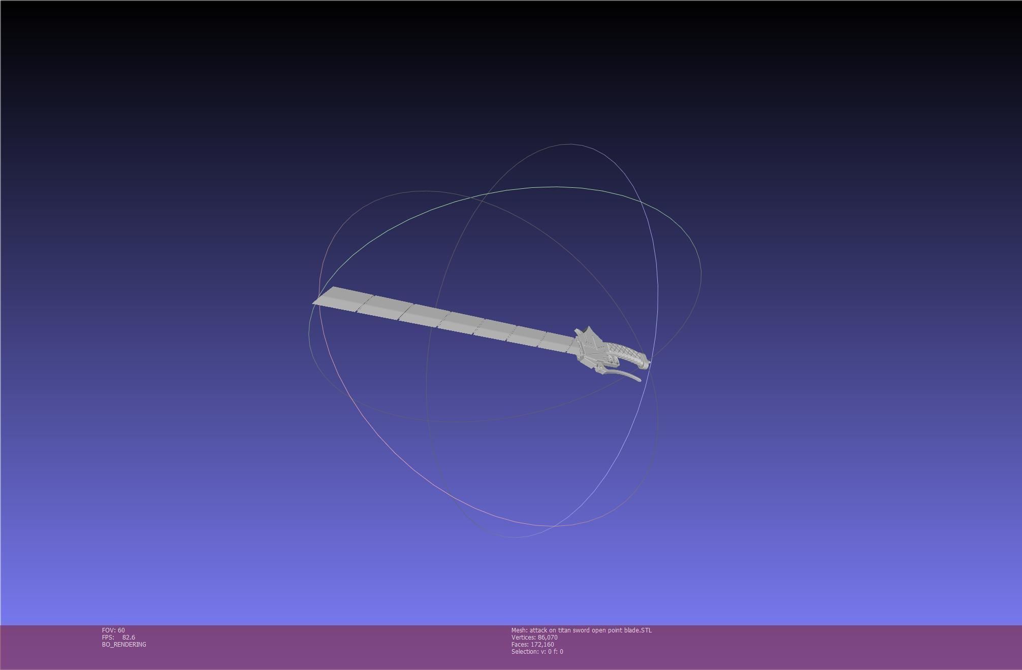 Attack On Titan Sword Basic Printable Replica 3D print model_88