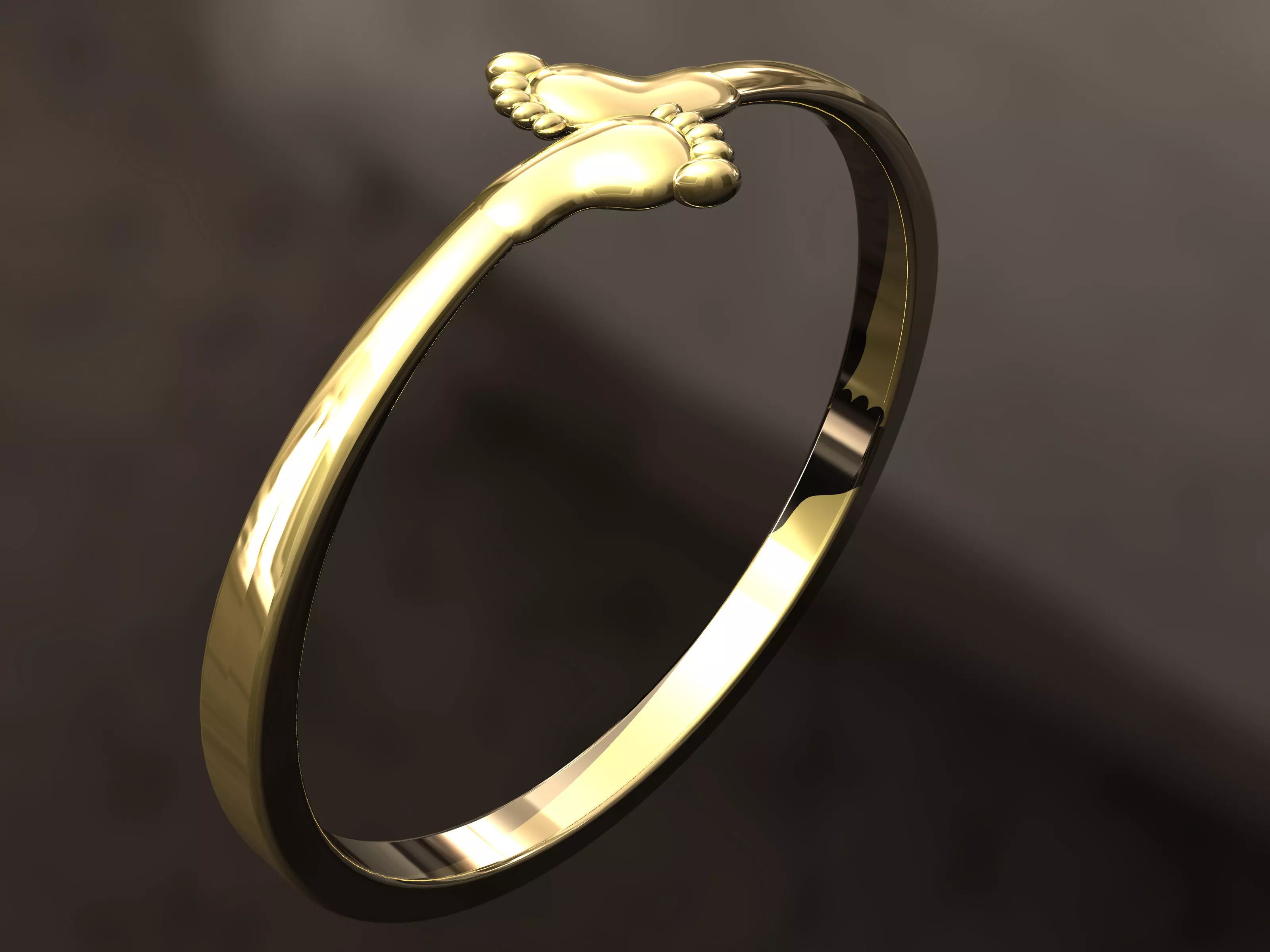Baby feet ring 3D print model