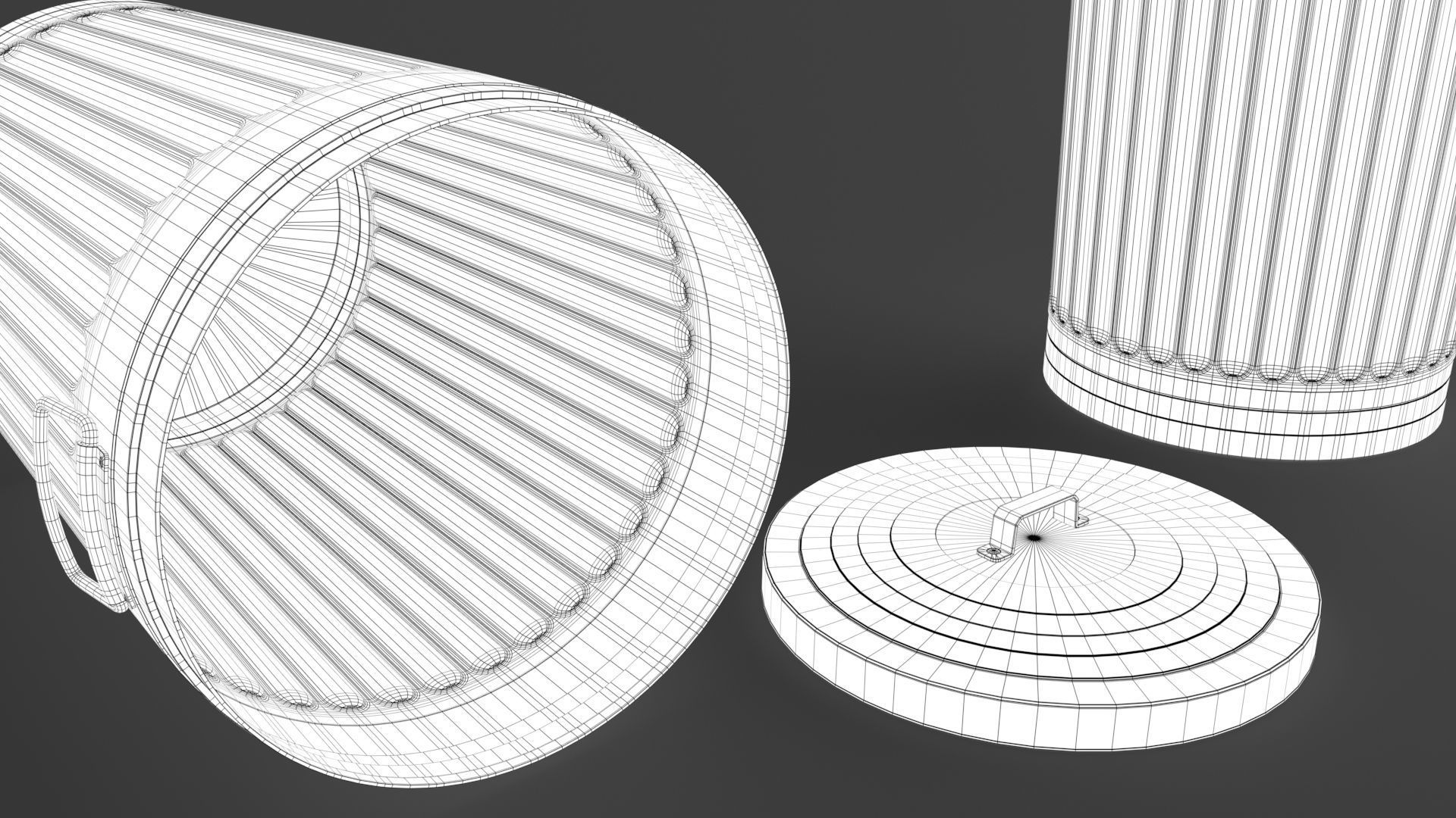 trash can 3D model_6