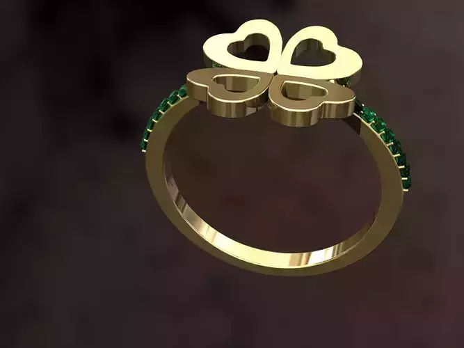 4 leaf clover Ring