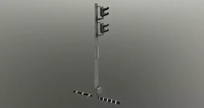 Railway traffic light and stop signs