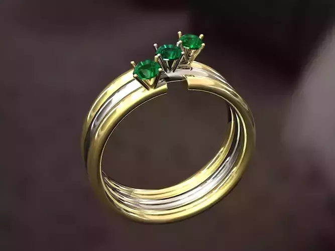 Ring with 3 diamonds