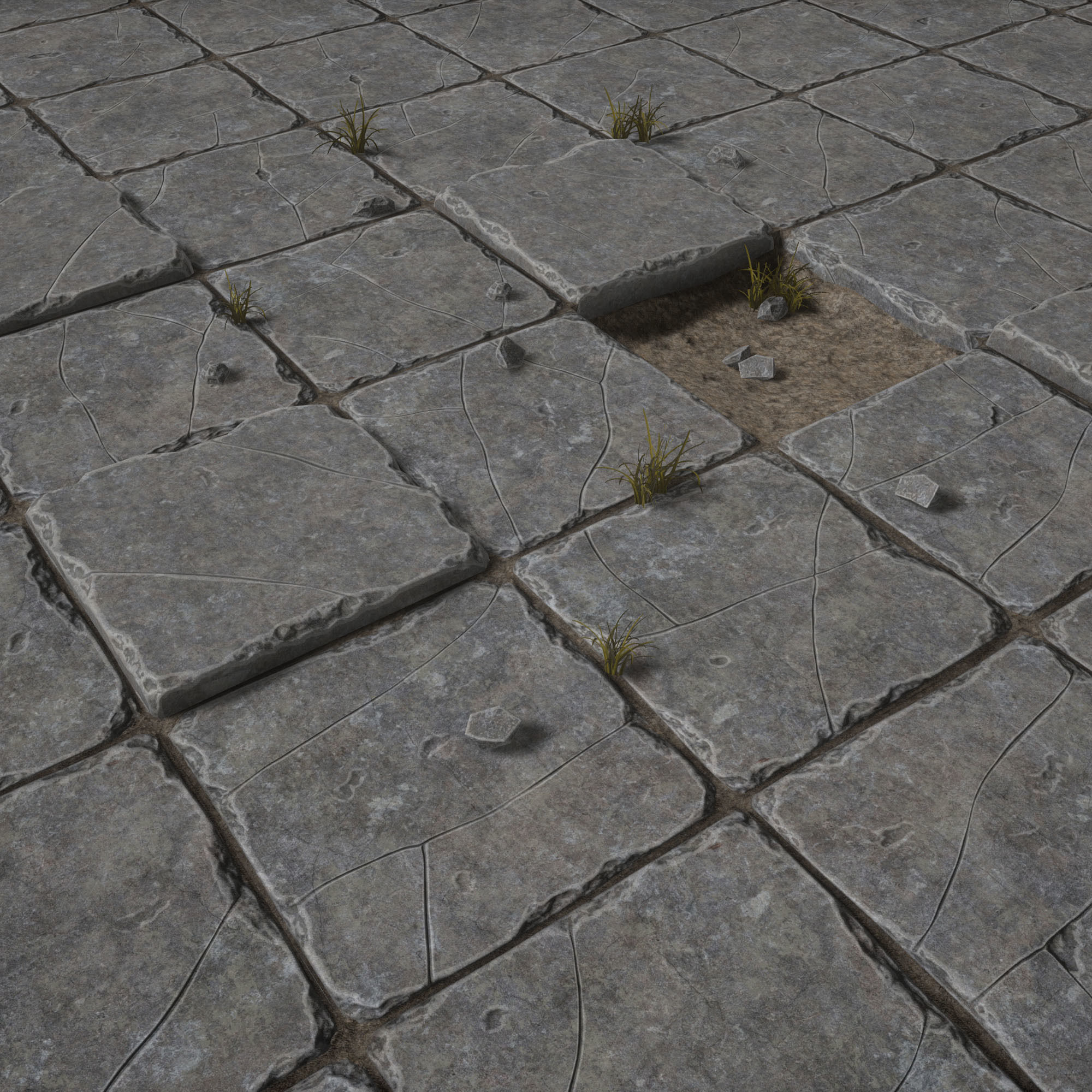 Stone Floor Free low-poly 3D model_3