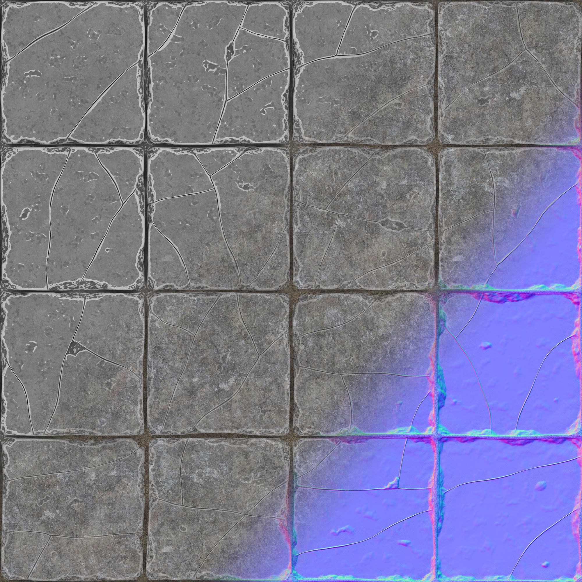 Stone Floor Free low-poly 3D model_10