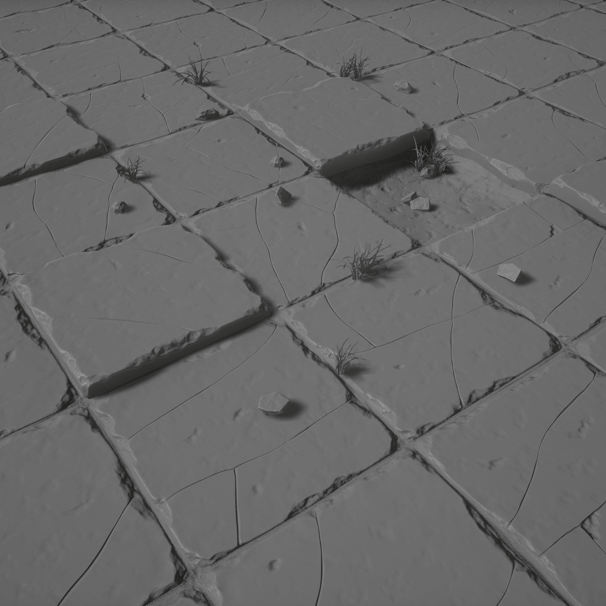 Stone Floor Free low-poly 3D model_2