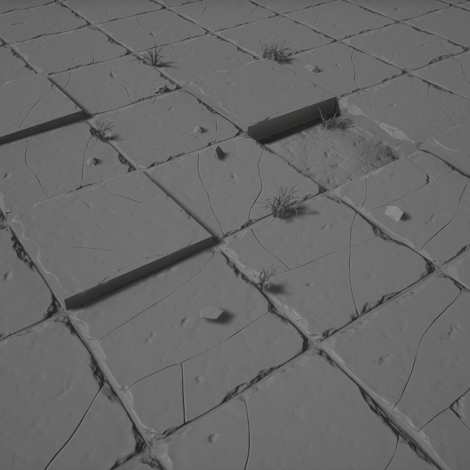 Stone Floor Free low-poly 3D model_8