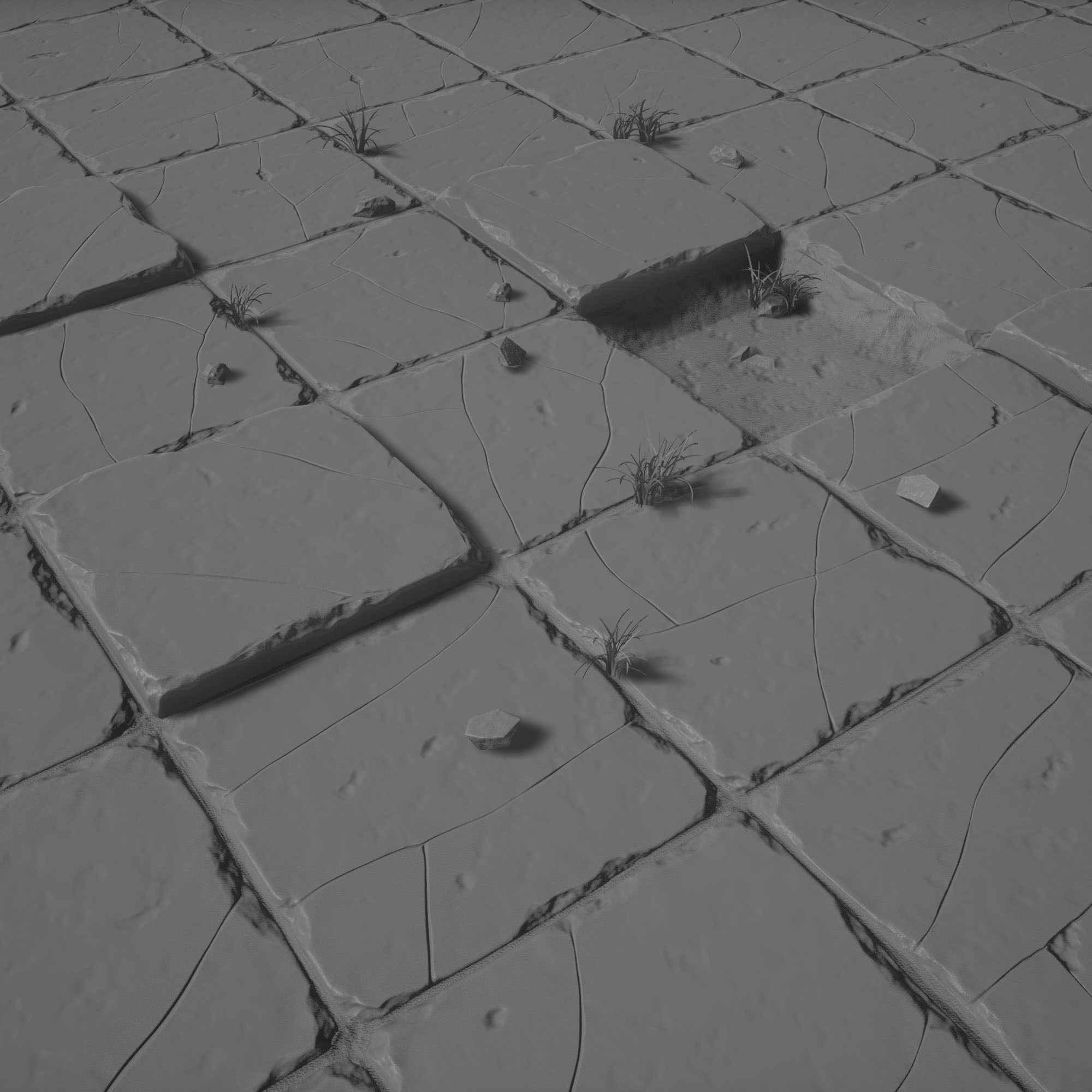 Stone Floor Free low-poly 3D model_5