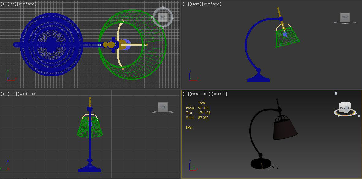 Griffiths and Griffiths 77825 brass desk lamp 3D model_4