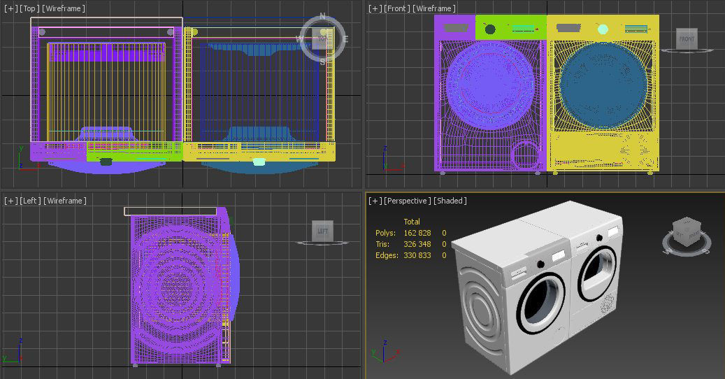 Gaggenau 200 series WM260163 and Gaggenau WT260101 3D model_10