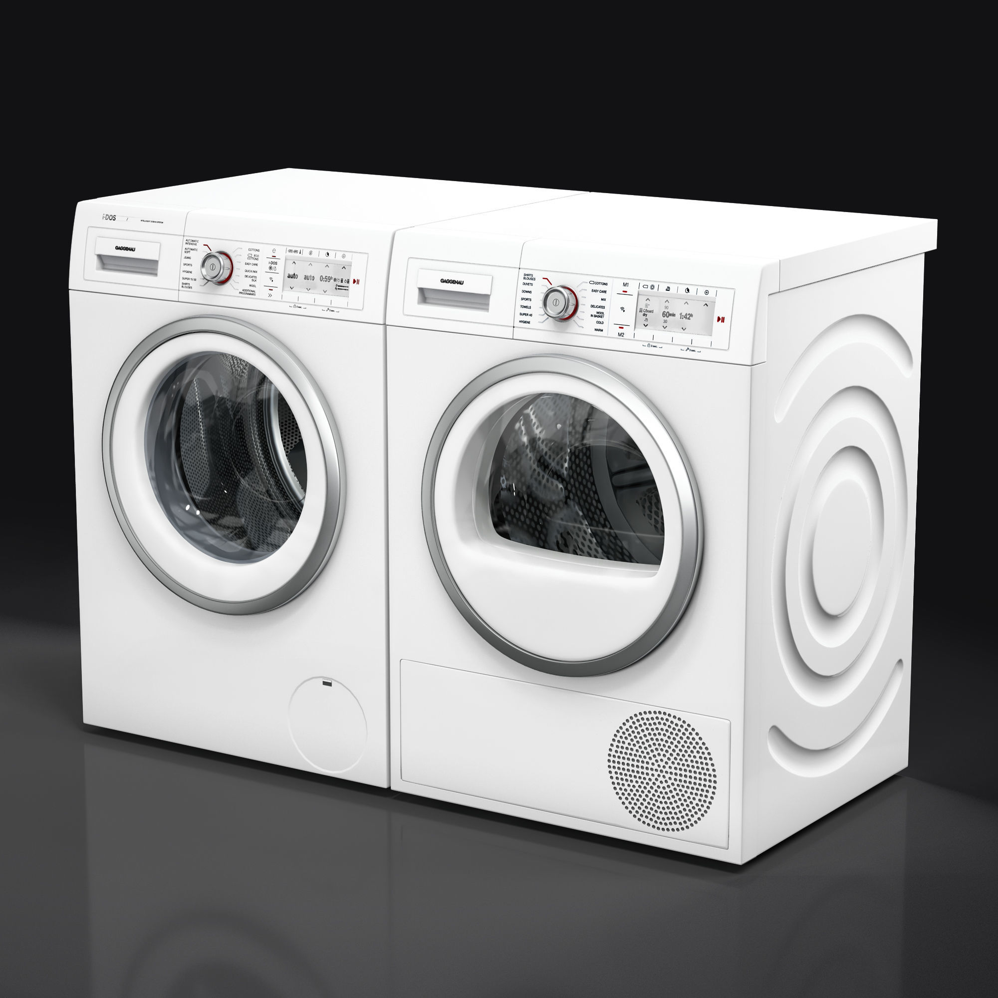 Gaggenau 200 series WM260163 and Gaggenau WT260101 3D model_1