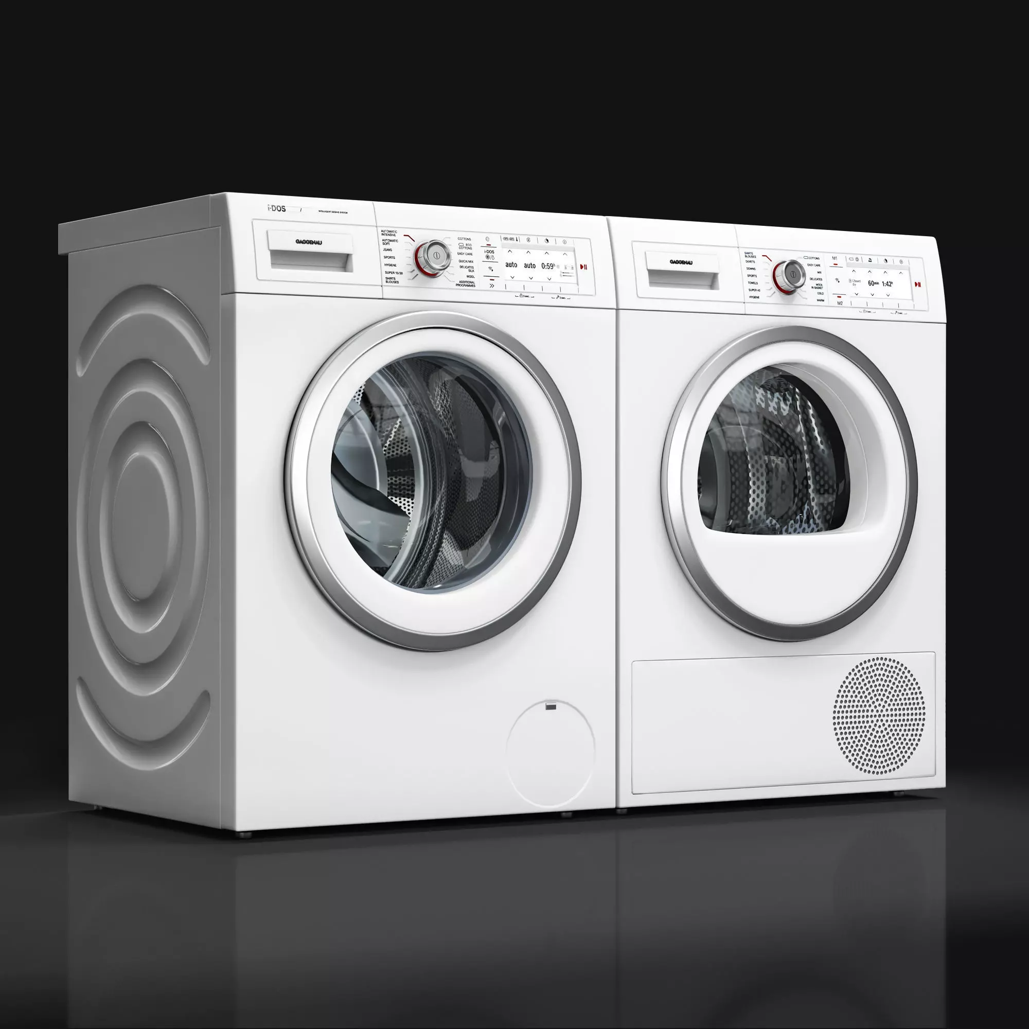 Gaggenau 200 series WM260163 and Gaggenau WT260101 3D model_0