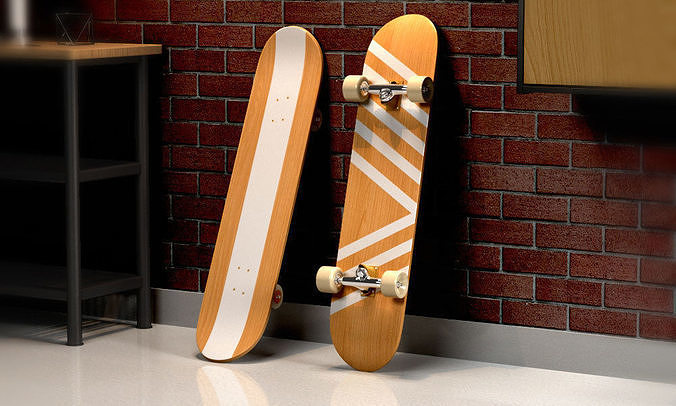 Scater 3D model skateboard holder Free 3D model