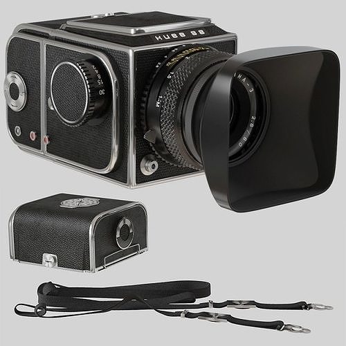 Kiev-88 film camera with strap 3D model