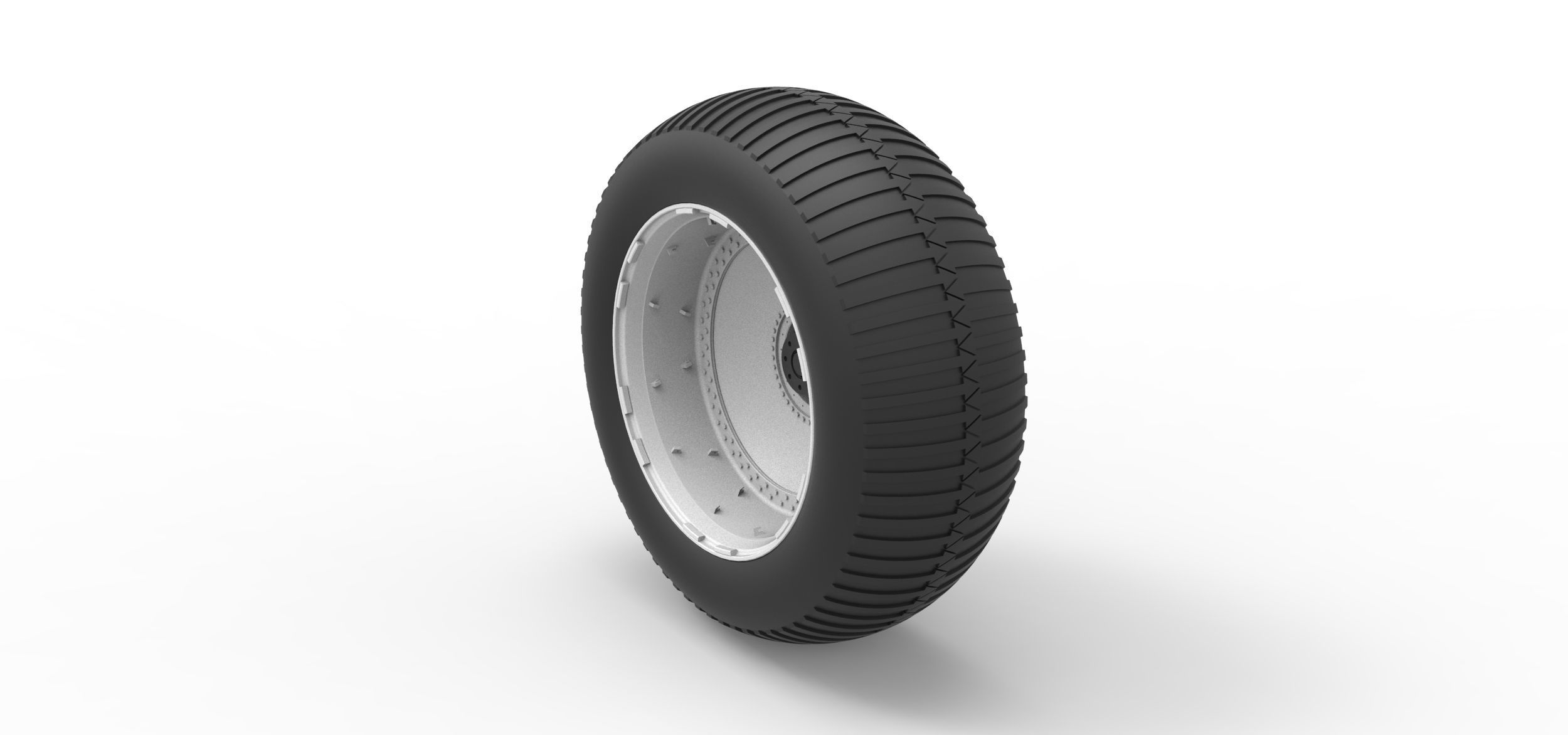 Wheel from vintage monster truck Scale 1 to 25 3D print model_6