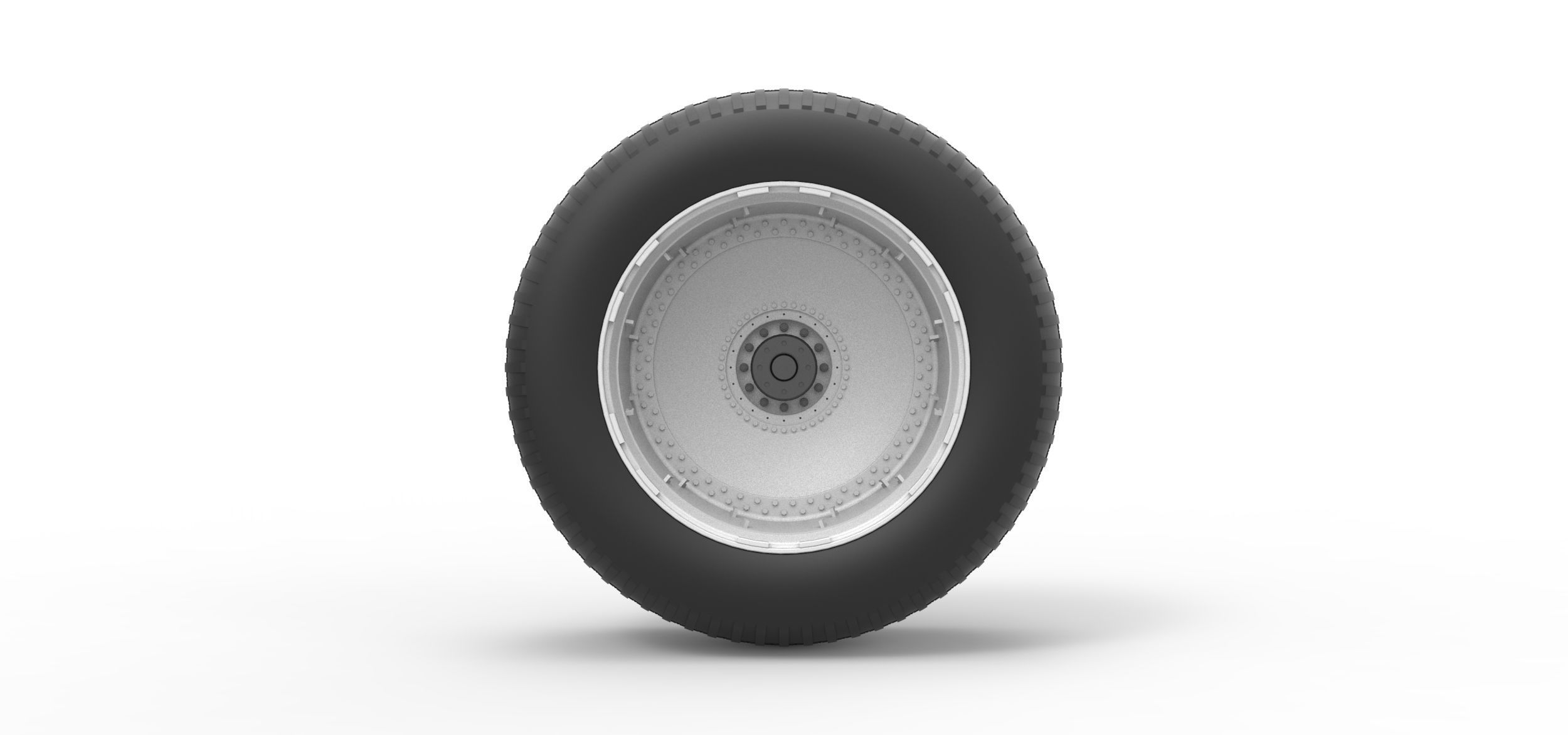 Wheel from vintage monster truck Scale 1 to 25 3D print model_4