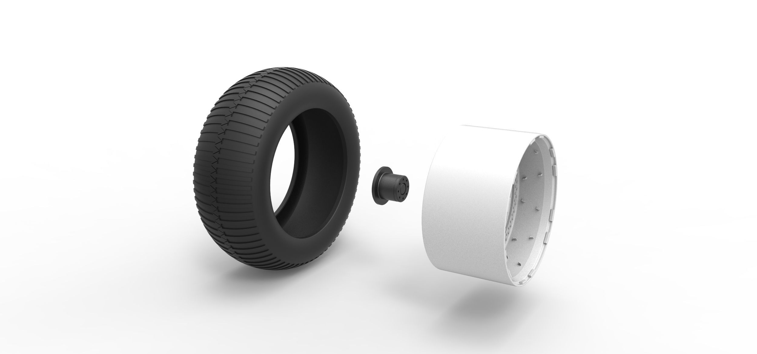 Wheel from vintage monster truck Scale 1 to 25 3D print model_9