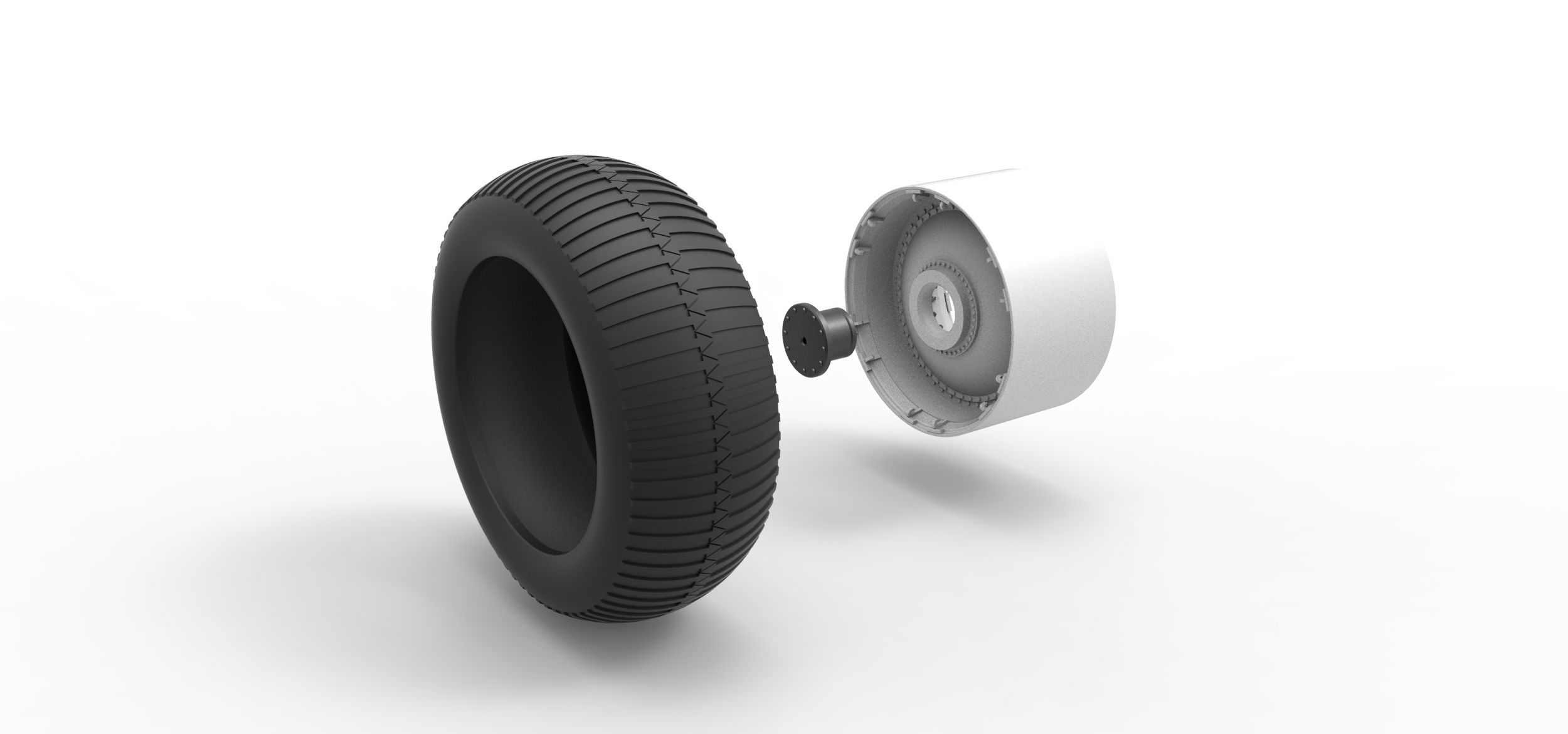 Wheel from vintage monster truck Scale 1 to 25 3D print model_10