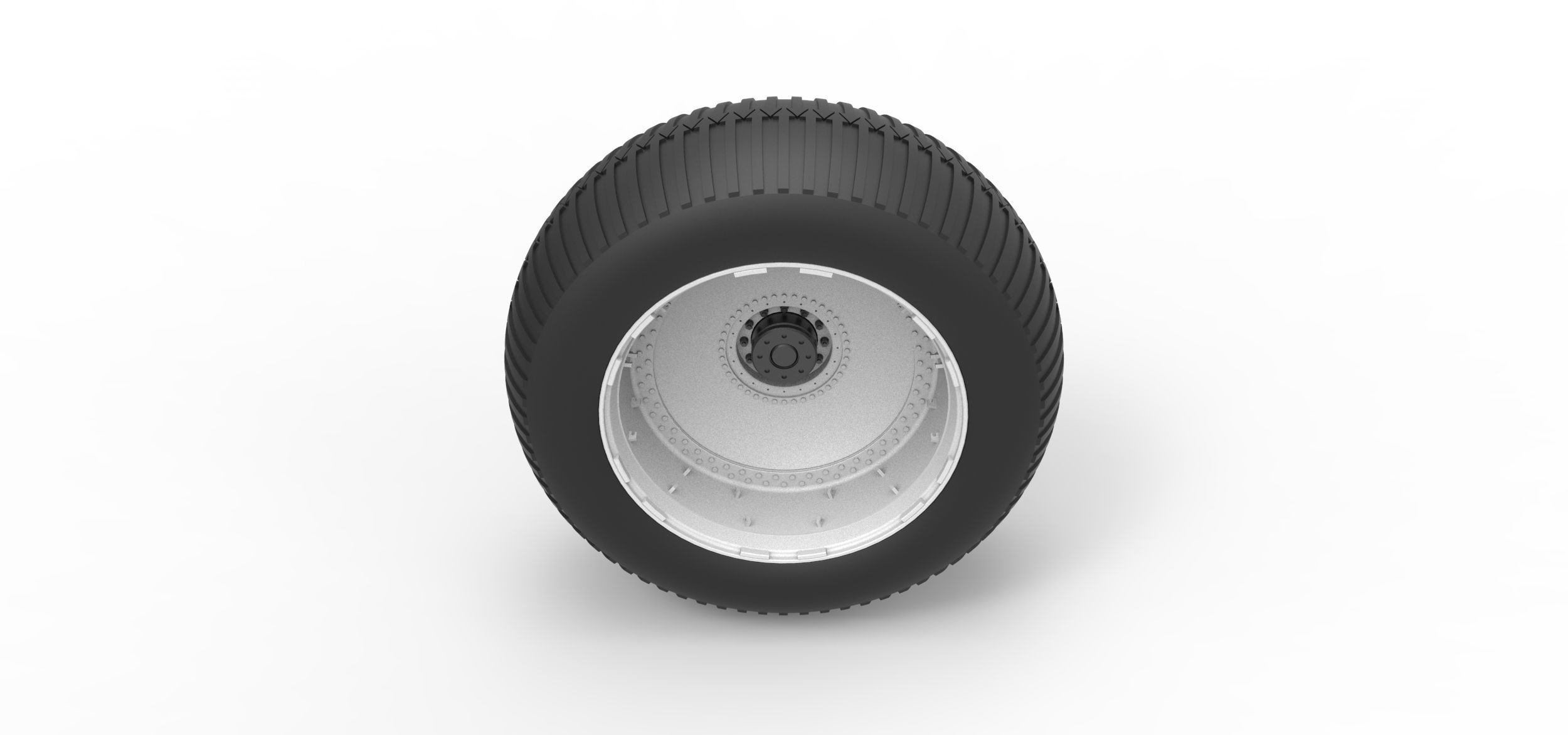 Wheel from vintage monster truck Scale 1 to 25 3D print model_5