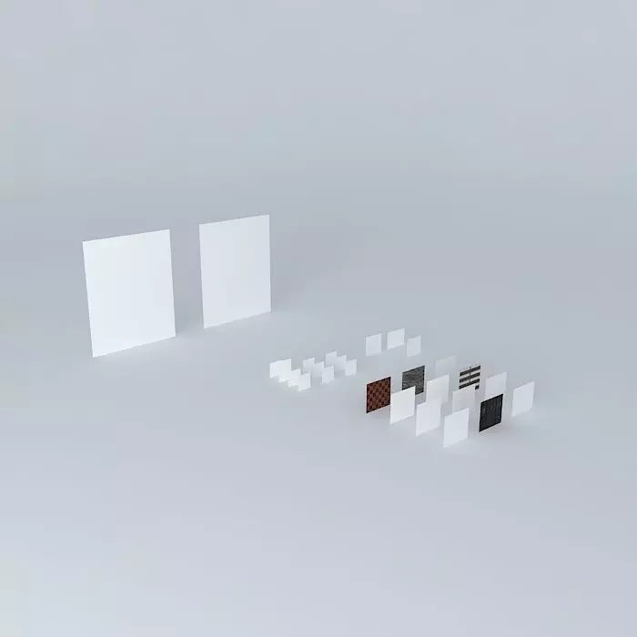 Texture 1 two squares Free 3D model_0