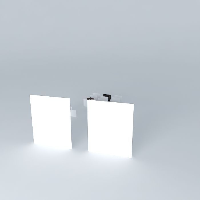 Texture 1 two squares Free 3D model_1