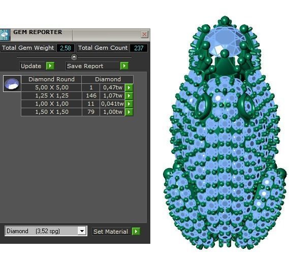 frog diamond 3D print model_3