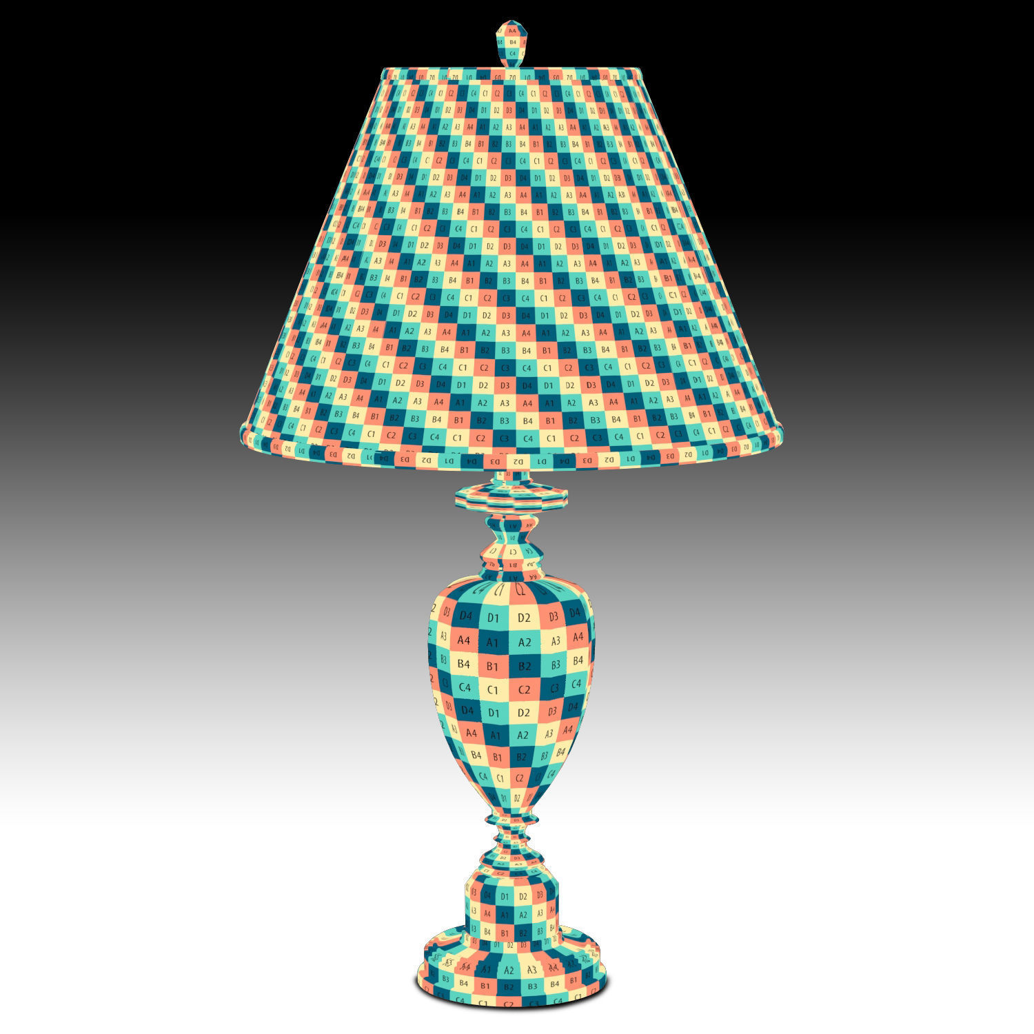 Griffiths and Griffiths 77826 solid crystal brass lamp 3D model_2