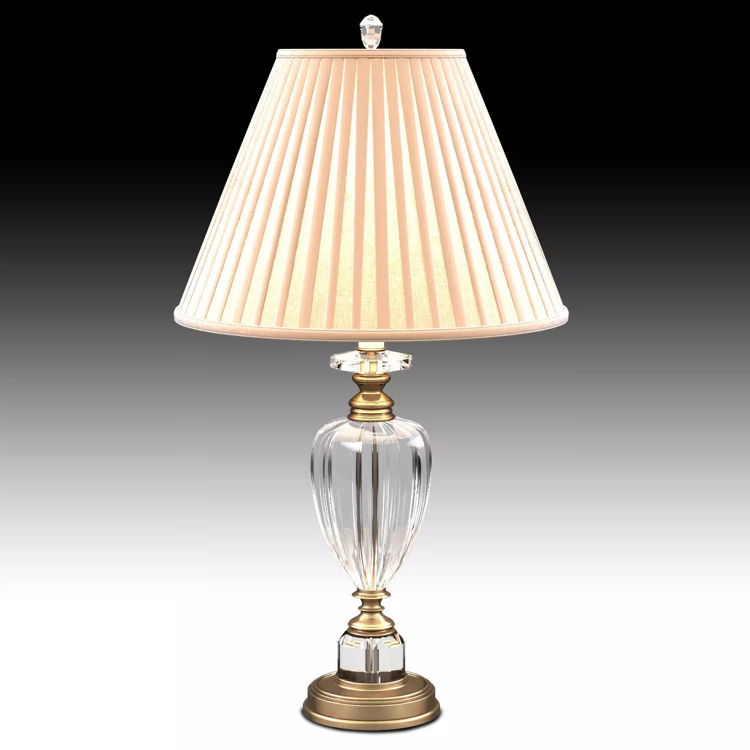 Griffiths and Griffiths 77826 solid crystal brass lamp 3D model_0