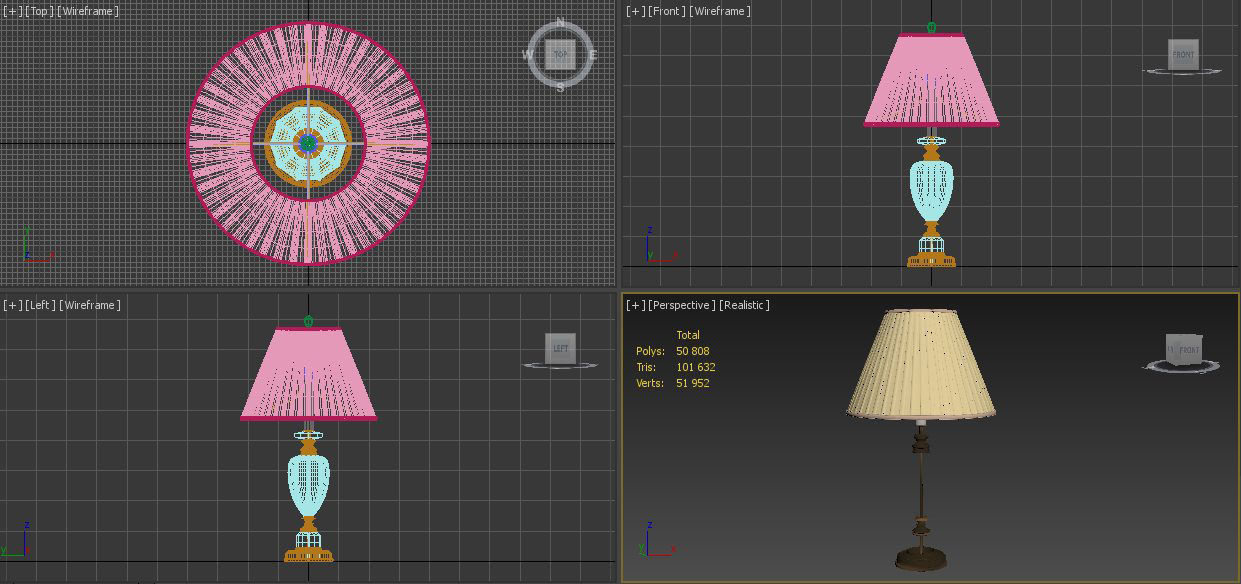 Griffiths and Griffiths 77826 solid crystal brass lamp 3D model_4