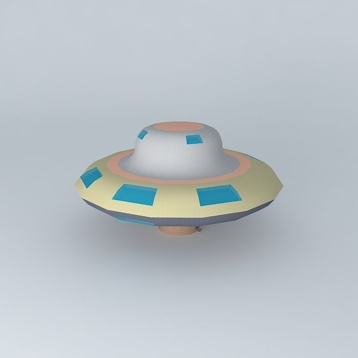 UFO with interior Free 3D model_2