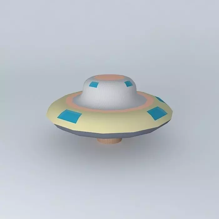 UFO with interior Free 3D model_0