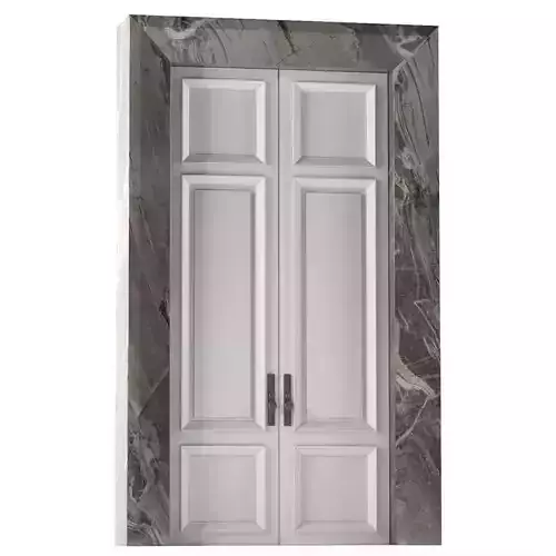 Interior hinged doors in white
