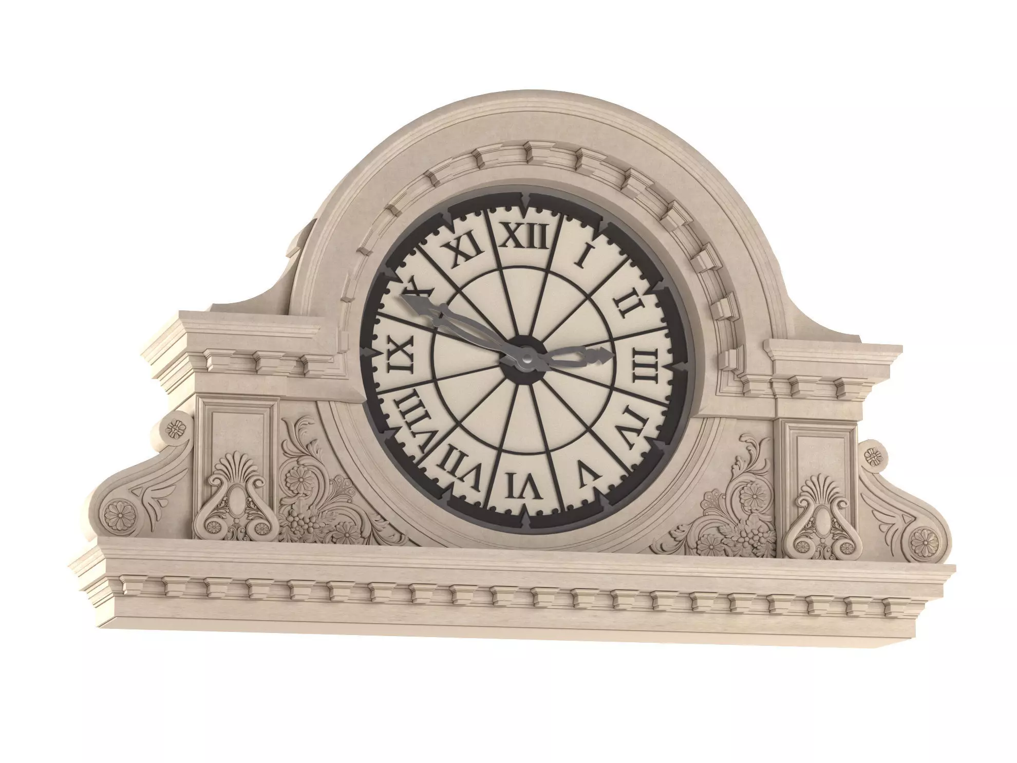 Front street clock Vray Corona 3D model_0