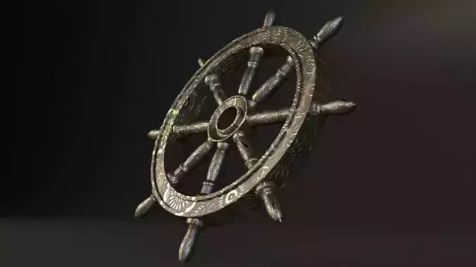 Ancient Ship Wheel - Rudder